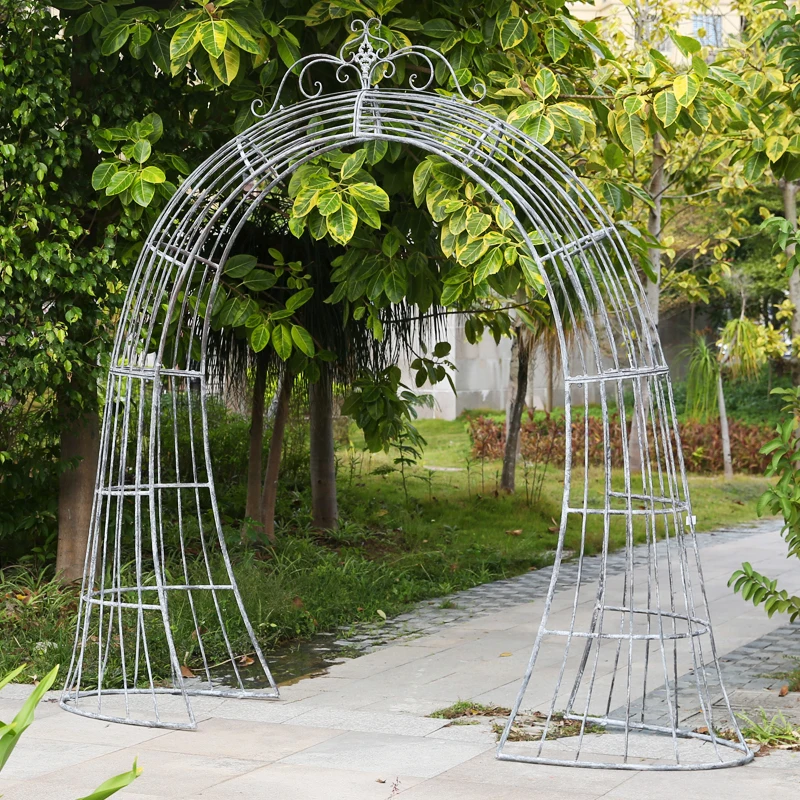 Outer single retro old arch support, courtyard plant arch flower frame, climbing vine frame, outdoor villa corridor garden door