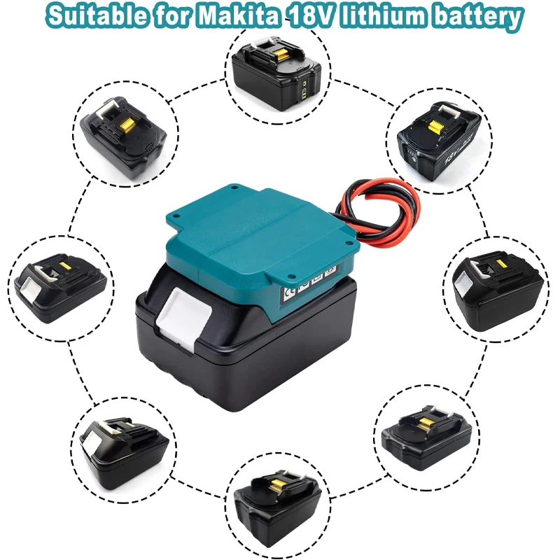 Dla Makita 14.4V 18V akumulator litowo-jonowy Adapter DIY złącze kabla akumulatora Adapter wyjściowy BL1830 BL1840 BL1850 do wiertarek elektrycznych — zdjęcie produktu 2
