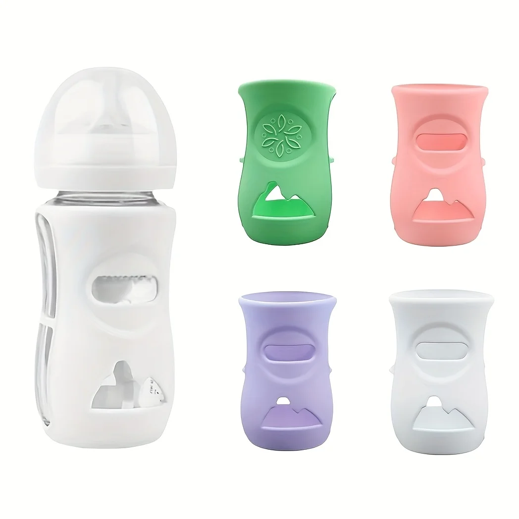 

8oz Wide-neck Silicone Bottle Sleeve Cover, Soft Bottle Protector