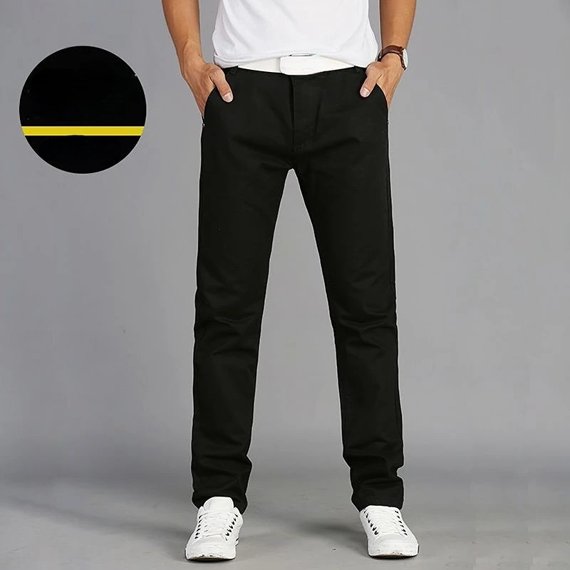 

Cotton Casual Pants Men 2024 New Classic Style Straight Loose High Waist Trousers Male Brand Clothes Pantalones Hombre Q318