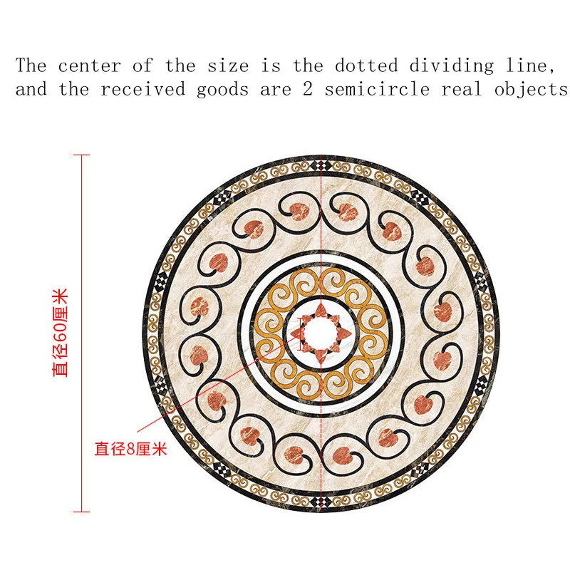 60/80cm Ceiling Decorative Parquet Floor Ceiling Lamp Decorative Cover Waterproof Self-adhesive Stickers Living room Accessories