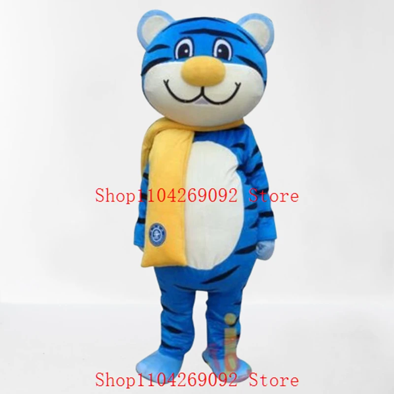 

New Furry Fursuite Adult Blue Tiger Mascot Costume Cartoon Cosplay Costumer Birthday Party Event Advertising Suite Custom KS1151