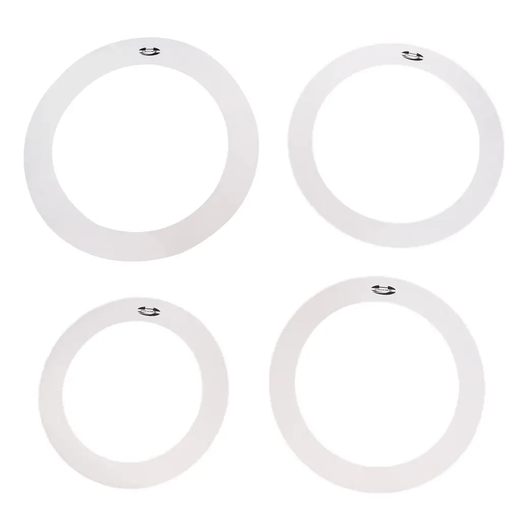 Tooyful A Set of Drum Muffler Dampening Rings Tone Control 10\'\' 12\'\' 14\'\' 16\'\' for Drum Set Parts Accessories