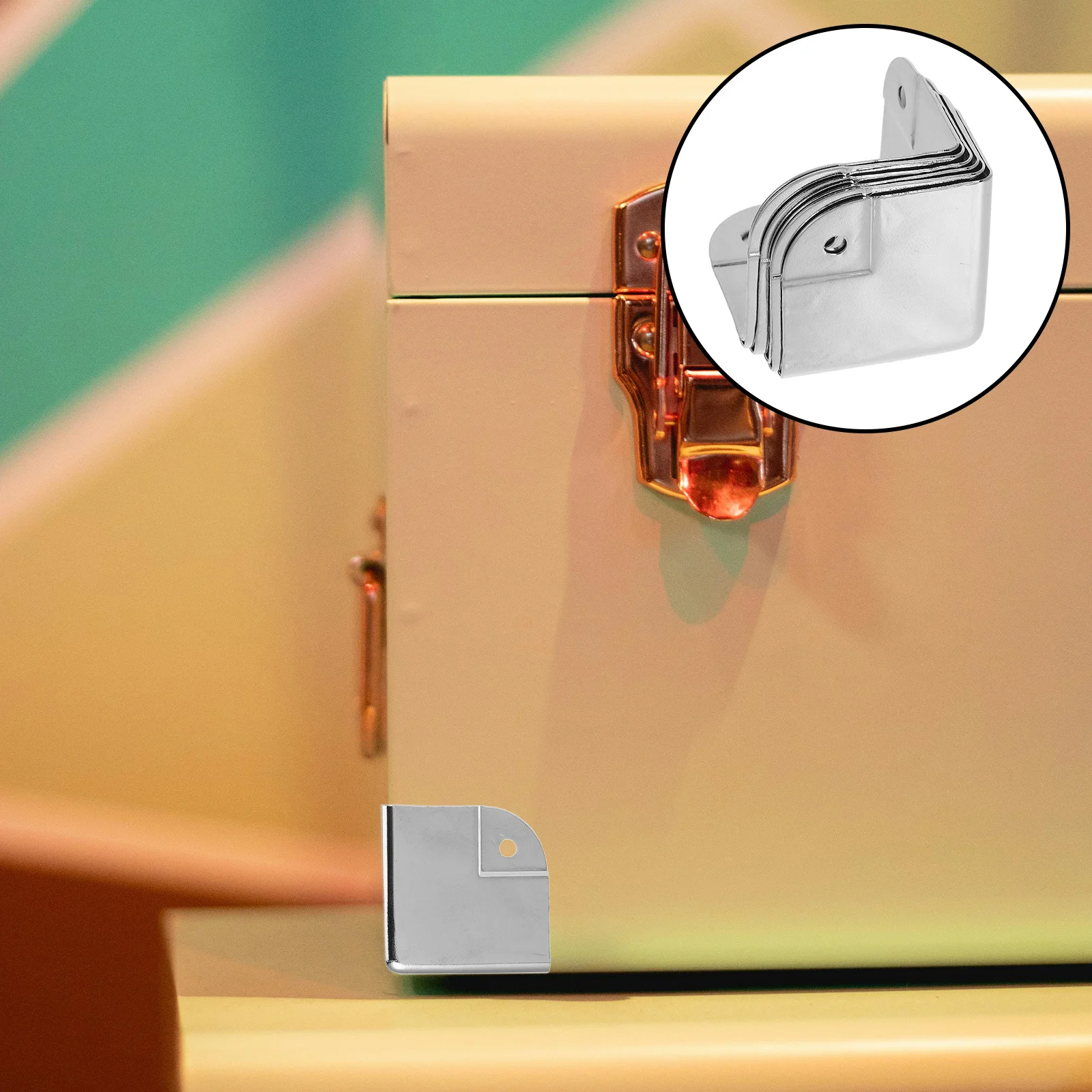 

6pcs Electroplated Metal Corner Protectors For Luggage Speaker Furniture Box Wall Edge Protection Bracket Trims Hardware