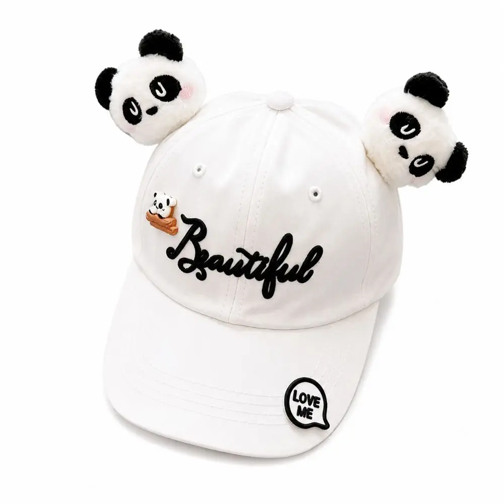 Cute 3D Panda Baseball Cap Breathable Versatile Boy Girl Sun Hat Lightweight 10 Colors Peaked Cap For Summer Outdoor
