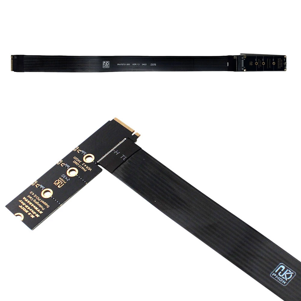 M.2 NVME Extender NGFF M-Key PCIe4.0 SSD Extention Card M.2 NVMe SSD Extension Cable for M.2 2230 2242 2260 2280 SSD