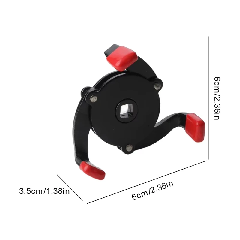 MAKE-ユニバーサルオイルフィルターレンチ調整可能な 3 顎オイルフィルター取り外しツール 3 顎フィルターレンチ車のオイルフィルター取り外し用