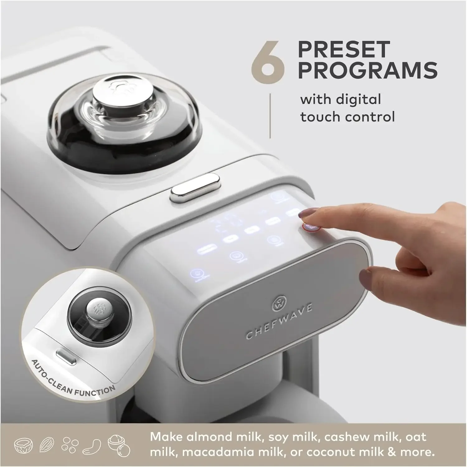 เครื่องทํานมถั่วมังสวิรัติทางเลือกนมเครื่องทํานมอัลมอนด์นมถั่วเหลืองข้าวโอ๊ตเม็ดมะม่วงหิมพานต์