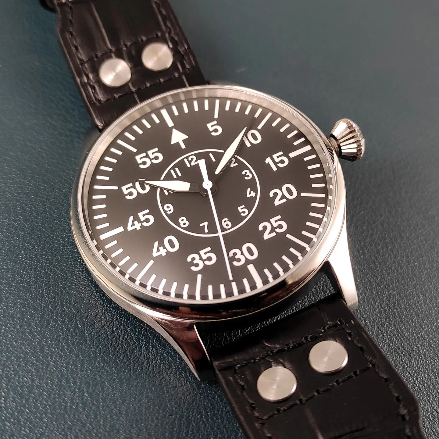 Vakuy Quartz Watch, German Special Forces Pilot Style, Japan VH31 Mechanical Sweep Seconds, Super Luminous, Waterproof Outdoor W