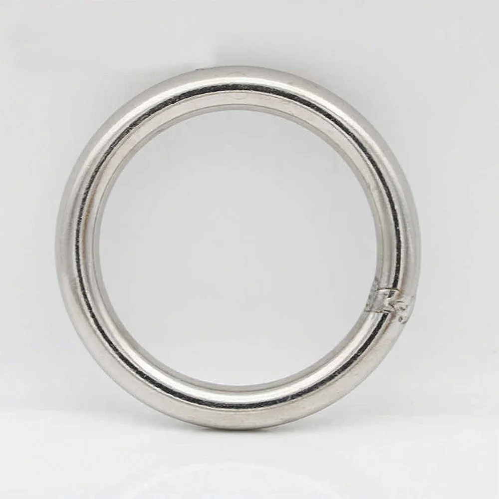 304 Stainless Steel Solid O-Ring Wire Diameter 3-10mm OD 20-100mm Welded Rust Resistant Iron Pet Fishing Net Hanging Rings