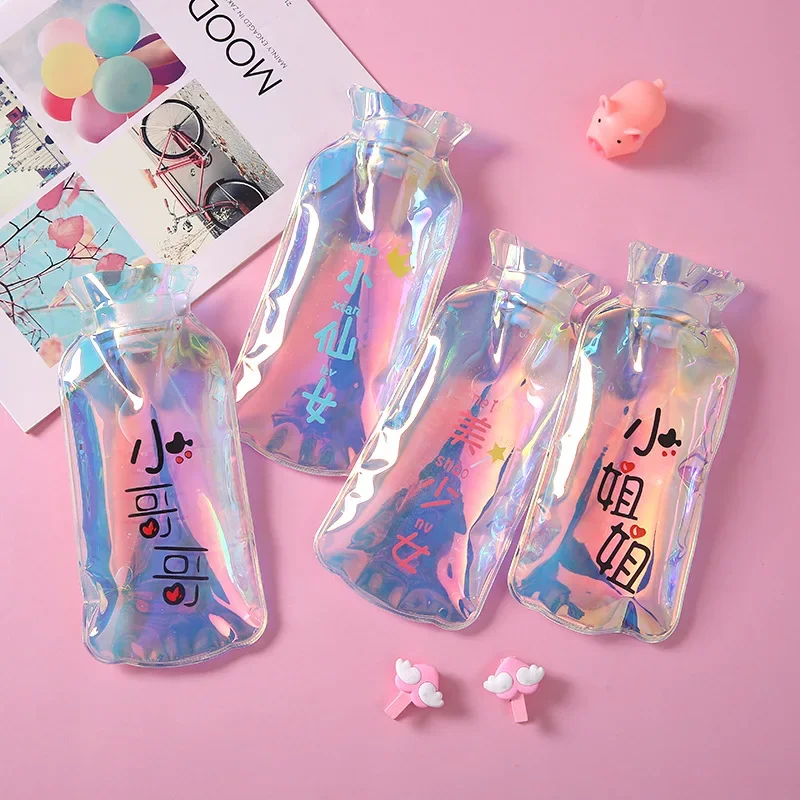 Cute Water Hot Water Bag Small Flush Portable Warm Water Bag Students Warm Baby Colorful Cartoon Girl Warm Hand Treasure