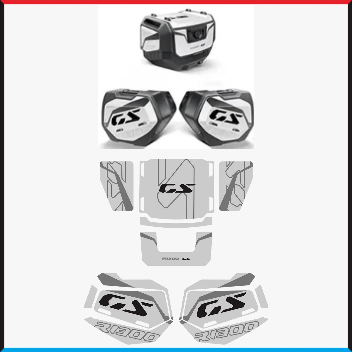 

For R 1300 GS R1300GS Trunk Luggage Panniers Side Top Cases Suitcase Protector Stickers Decals 2024 2023