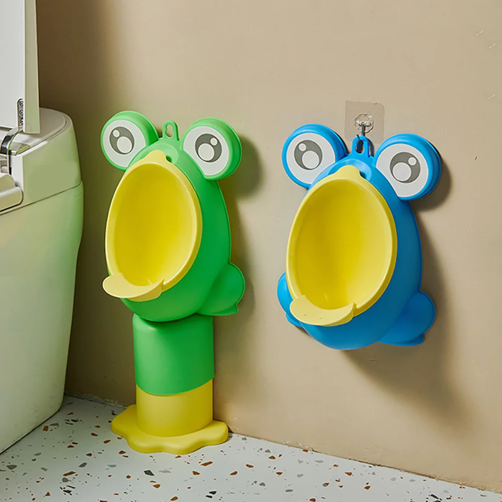

Standing Urinal for Boys Cartoon Frog Green Smooth Surface Easy Cleaning Pee Training Tool Kids Potty Trainer