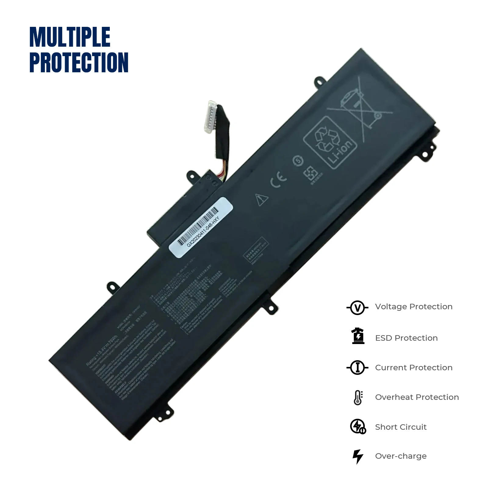 Imagem -02 - Yoofan-bateria do Portátil para Asus C41n1837 0b20003380100 Gu502gu Gu502gv Gu532gu Gx502gv Gx502gw 15.4v 76wh