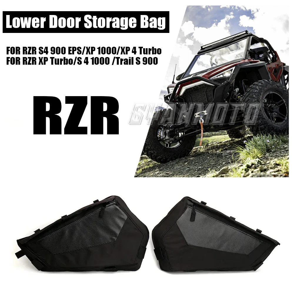 

For RZR XP 4 1000 Sport EPS Tool Bags Black Kit Lower Door Storage Bag UTV Storage Side Door Bags For Polaris RZR XP Turbo S