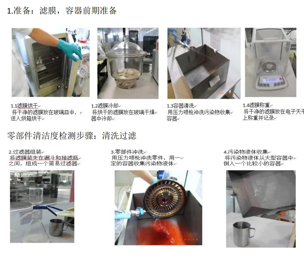 Fully automatic cleanliness tester, automatic cleaning extraction engineering, automotive parts cleanliness tester