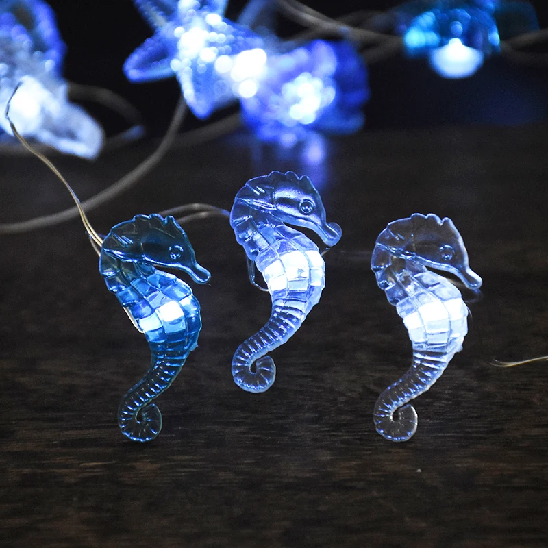 2M 20leds seria Ocean LED lampa drogowa rozgwiazda Seahorse Fairy girlandy łańcuch świetlny ślub dekoracje na przyjęcie urodzinowe lampka nocna