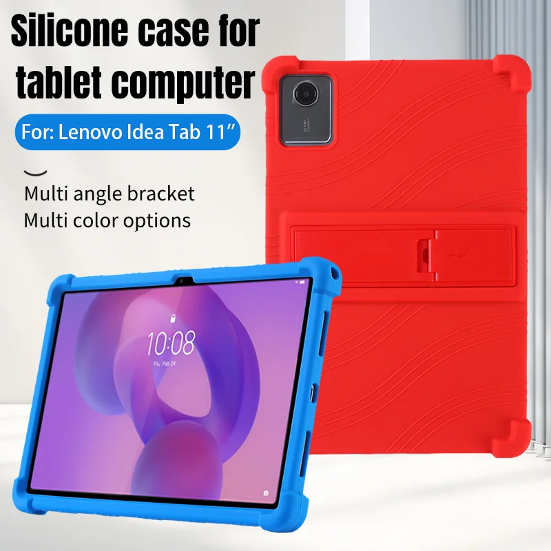 

Для Lenovo Idea Tab Tablet 11 дюймов TB335FC силиконовый защитный чехол с регулируемой подставкой для детей, полное покрытие для планшета