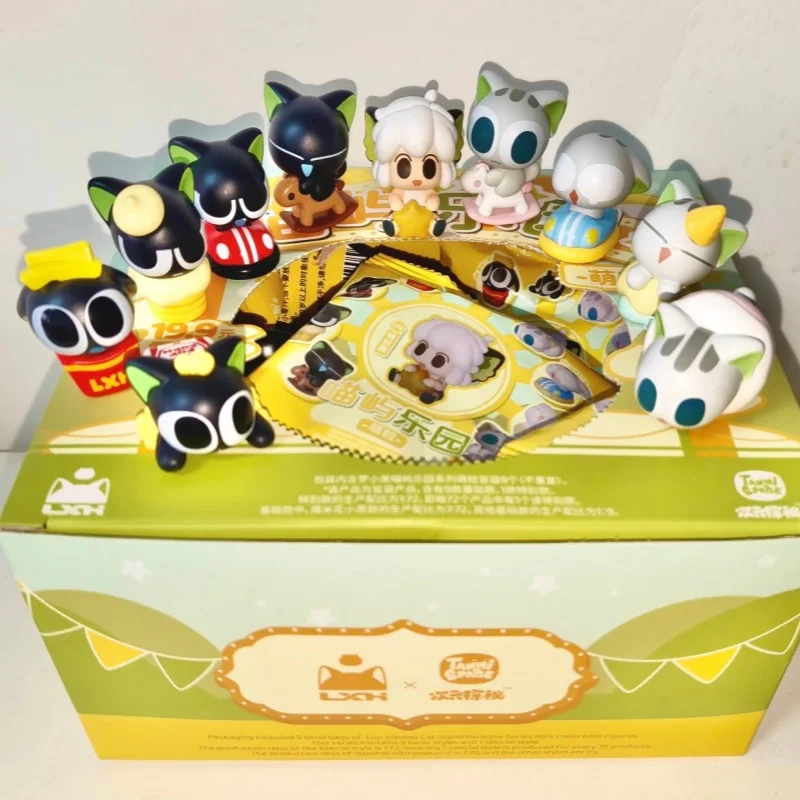 

Luoxiaohei Blind Bag Blind Box Miaoyu Paradise Series Cute Mini Cat Figurine Anime Peripheral Desktop Decoration Collectible Toy