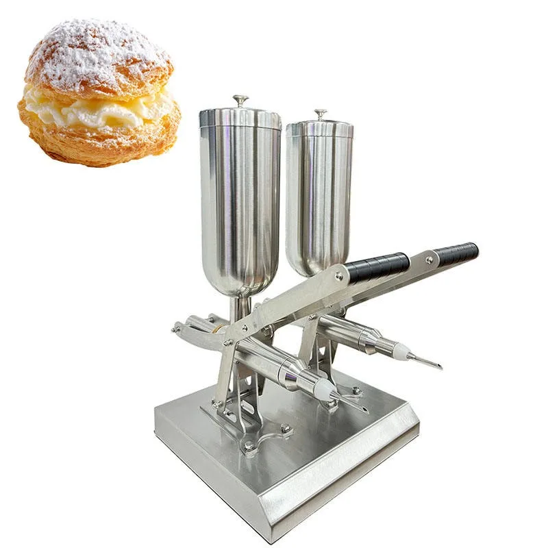 Commercial Jam Filling Machine 304 Stainless Steel 5L*2 Manual Youtiao Filling Machine Donut and Youtiao Filling Machine