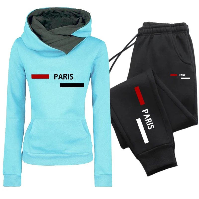 Damen-Trainingsanzug, modischer, lässiger Hoodie, Sweatshirts, Jogginghosen, Outdoor-Sportbekleidung, Herbst-Winter-Qualitäts-Sportbekleidung – Detail 5