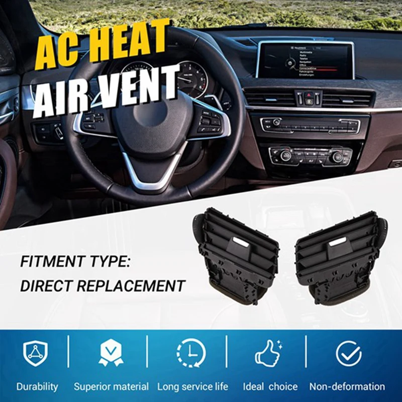 Car Dash Dashboard A/C Ac Heat Air Vent For BMW F48 X1 X2 2016-2023