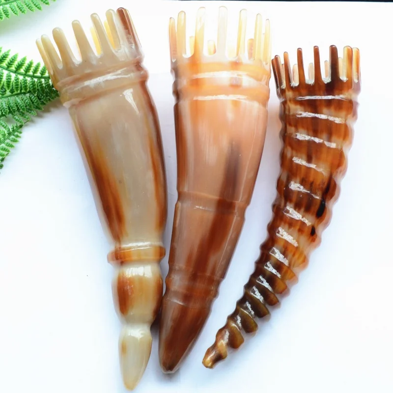 Factory Direct Sales Boutique Horn Shampoo Comb Head Acupuncture Massage Comb Horn Shampoo Brush Shampoo Comb