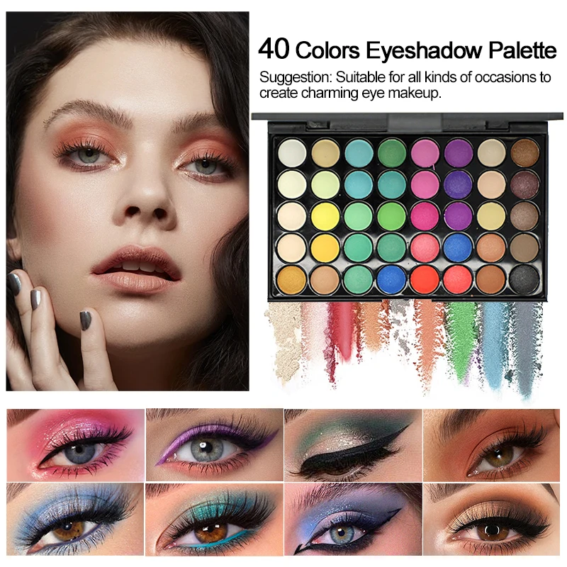 Kit de maquillaje todo en uno, regalo con paleta de sombra de ojos, lápiz labial, rubor, delineador de ojos, caja de regalo de cosméticos para cumpleaños, juegos de maquillaje de Navidad