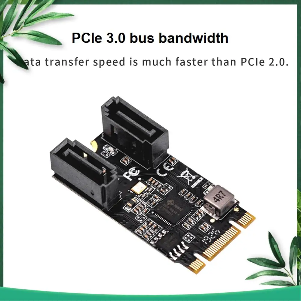 

(NEW) M2 PCIE Nvme SATA6G 2 Port SATA III 6Gb/S M.2 22X42 M Key And B Key Controller Adapter Card JMB582