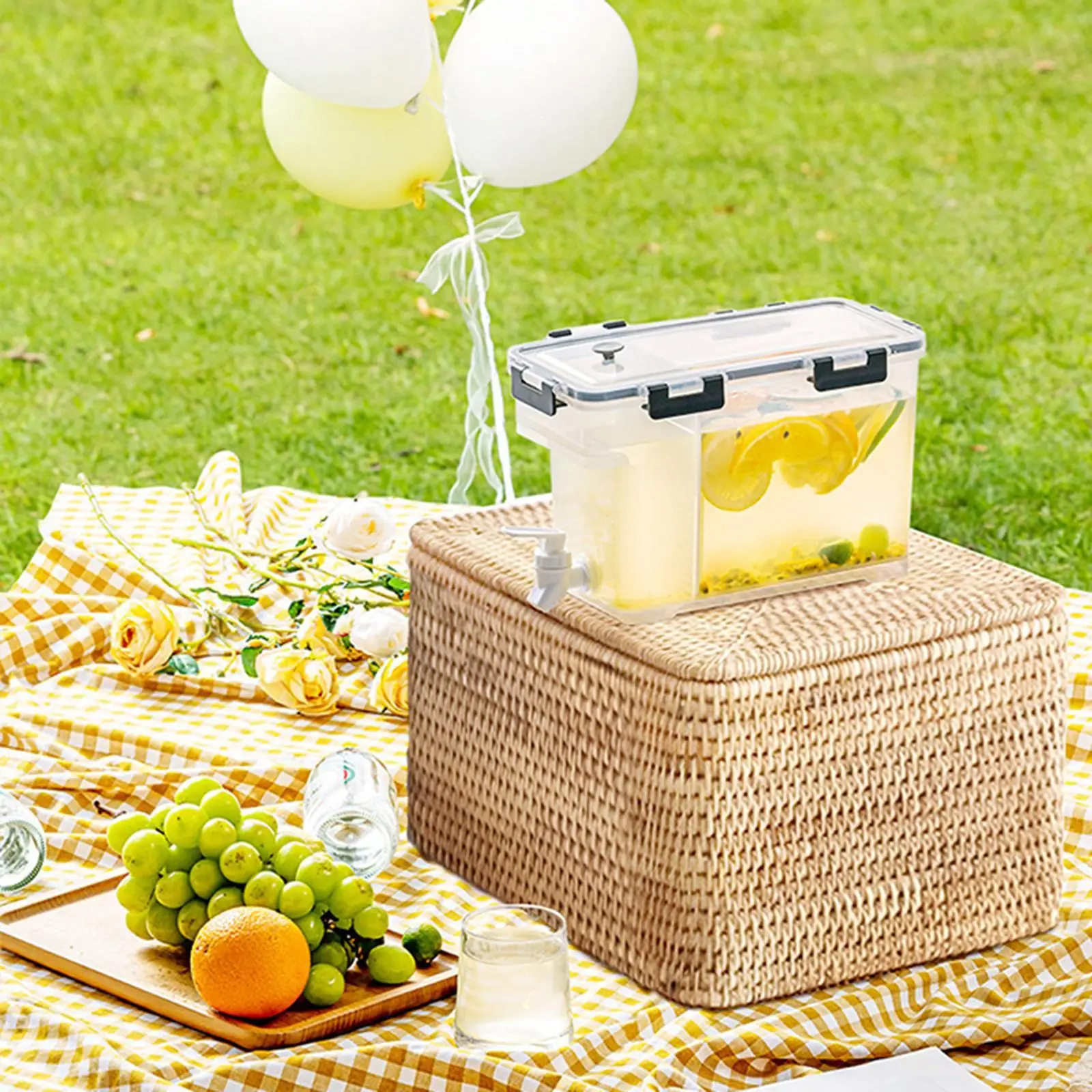 3.5L كبير إبريق الماء البارد سعة غلاية باردة مع صنبور موزع المشروبات الثلاجة وعصير الماء حاوية عصير الليمون ل Pa #2