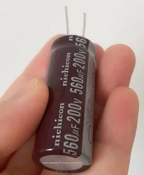 2pcs/lot 560UF 200V 18*45mm Aluminum Electrolytic Capacitor 560uF200V 200V560uF 18X45 20%