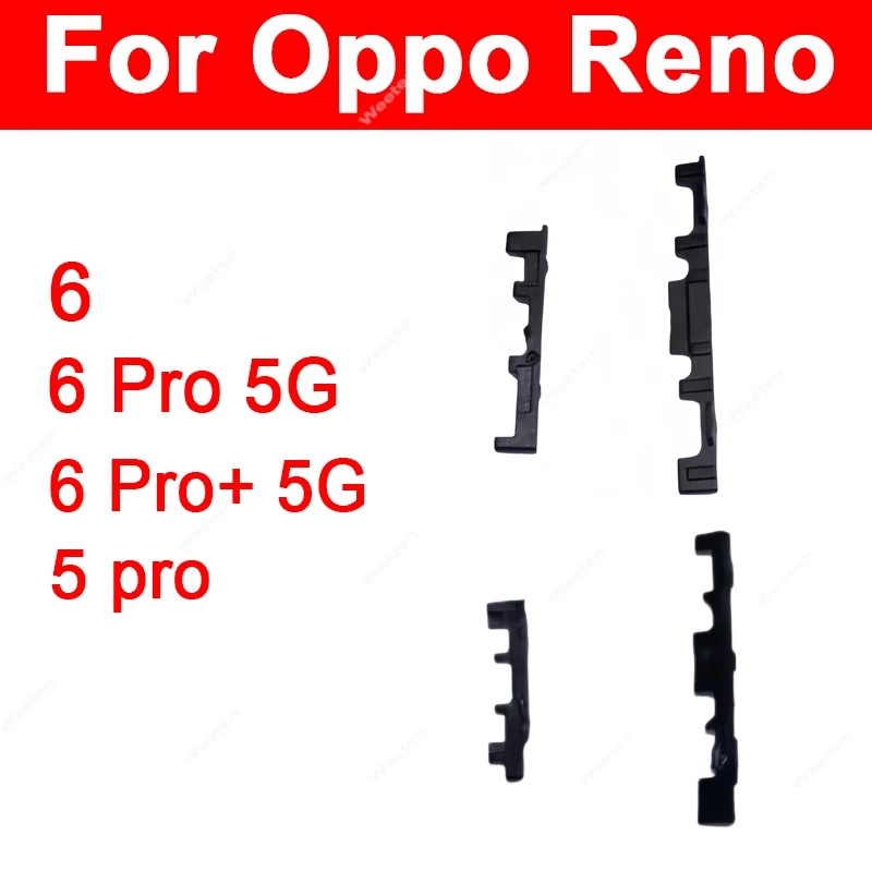 Power Volume Buckle For Oppo Reno 5 Pro Reno 6 Reno 6 Pro 5G Side Button Clip Rubber Fingerprint Side Key Bracket Replacement