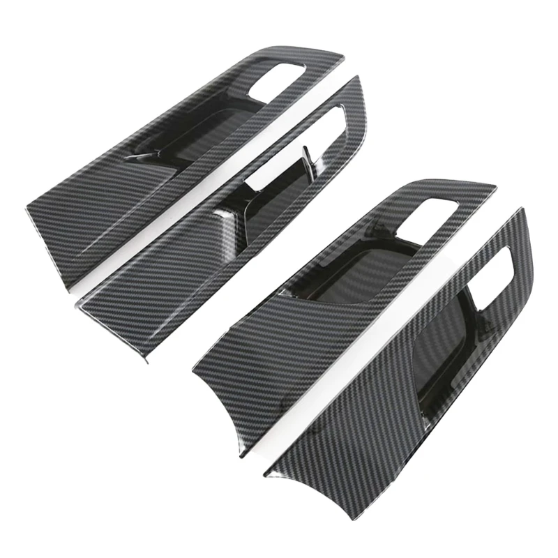 

Inner Door Handle Bowl Covers Insert Bezel Frame Trims Stickers Carbon Fiber Style Compatible for MG4 EVMulan 2022-2024