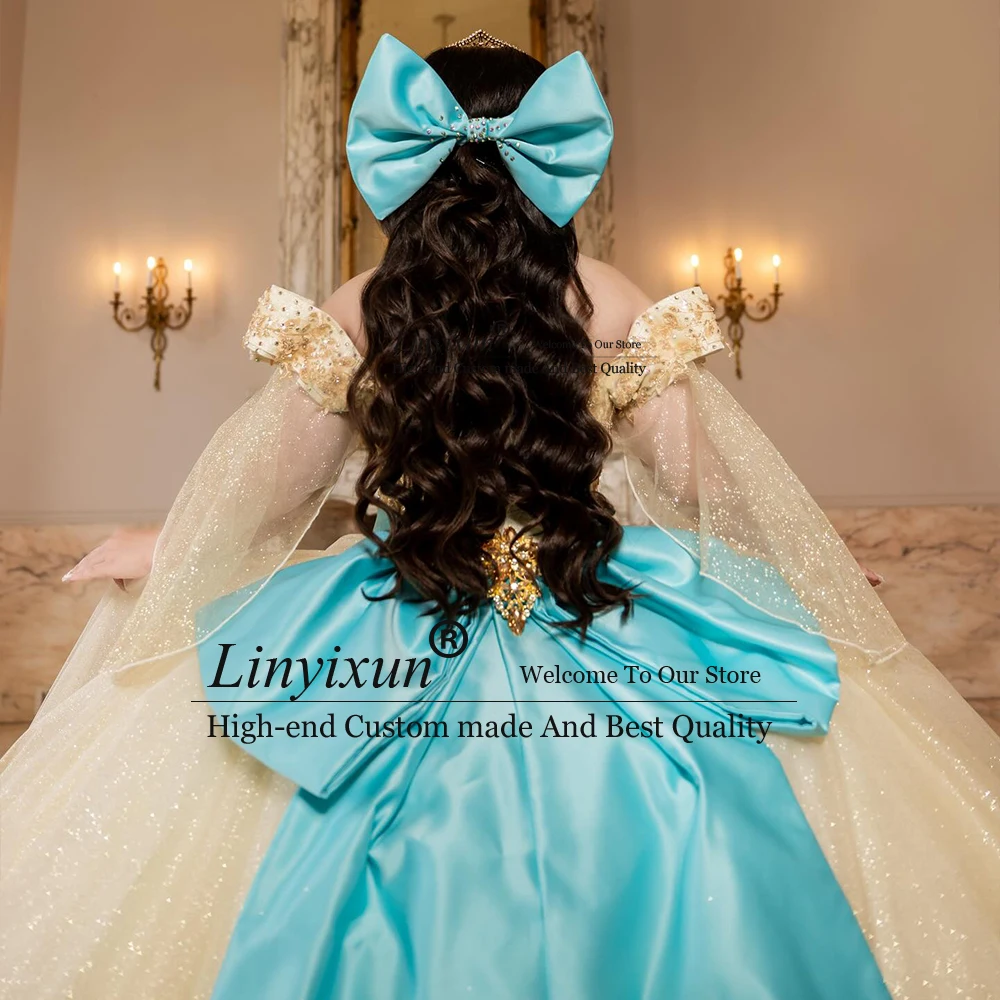 ชุดเดรสงาน Quinceanera ปี 2025 ประดับลูกปัดวิบวับ หรูหรา ทรงบอลกาวน์ สำหรับสาวหวาน งานวันเกิดอายุ 16 ปี  ชุดราตรีสั่งตัดได้