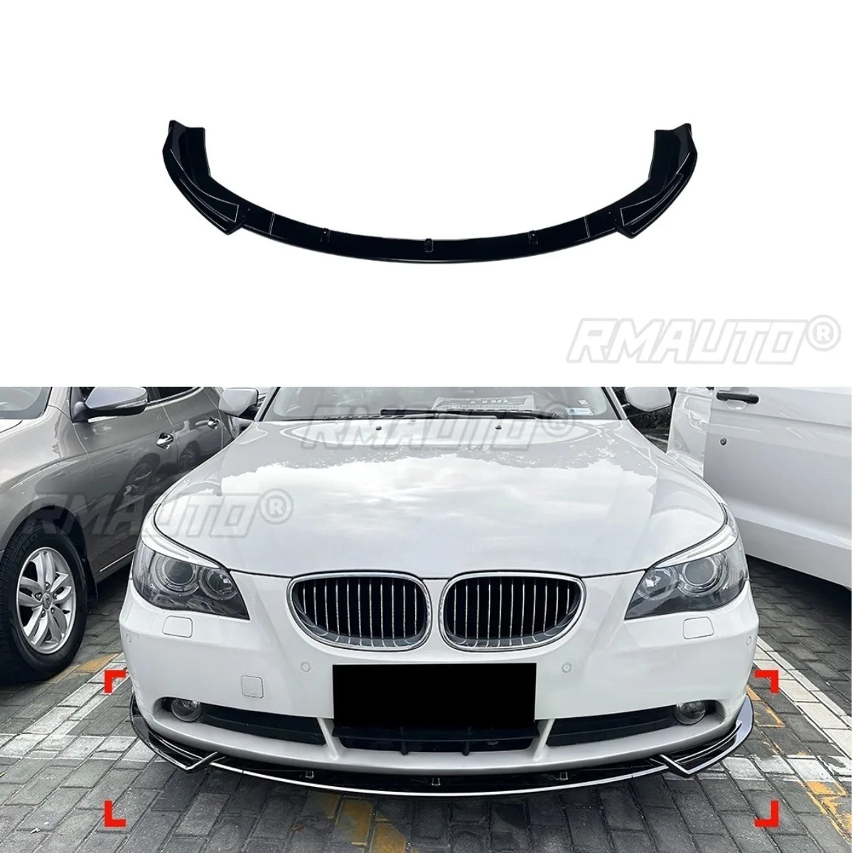 

Для BMW 5 серии E60 E61 Автомобильный передний бампер, разделитель губ, диффузор, спойлер для BMW 5 серии E60 E61 2004-2007, комплект защиты бампера, кузов