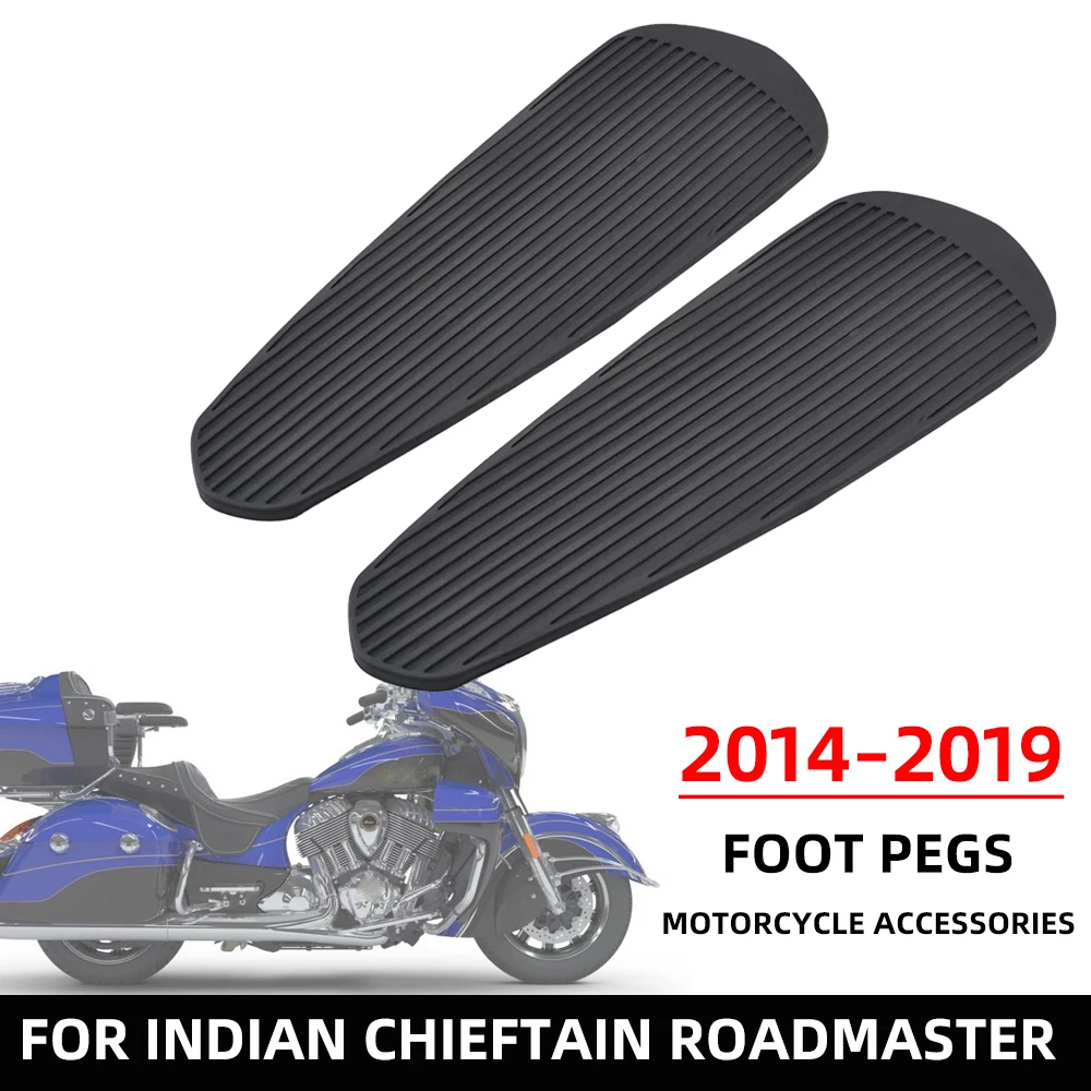 

Motorcycle Footrest Pads Black Foot Pegs Rubber Pedal For Indian Chief Chieftain Roadmaster Springfield 2014-2019 Floorboards