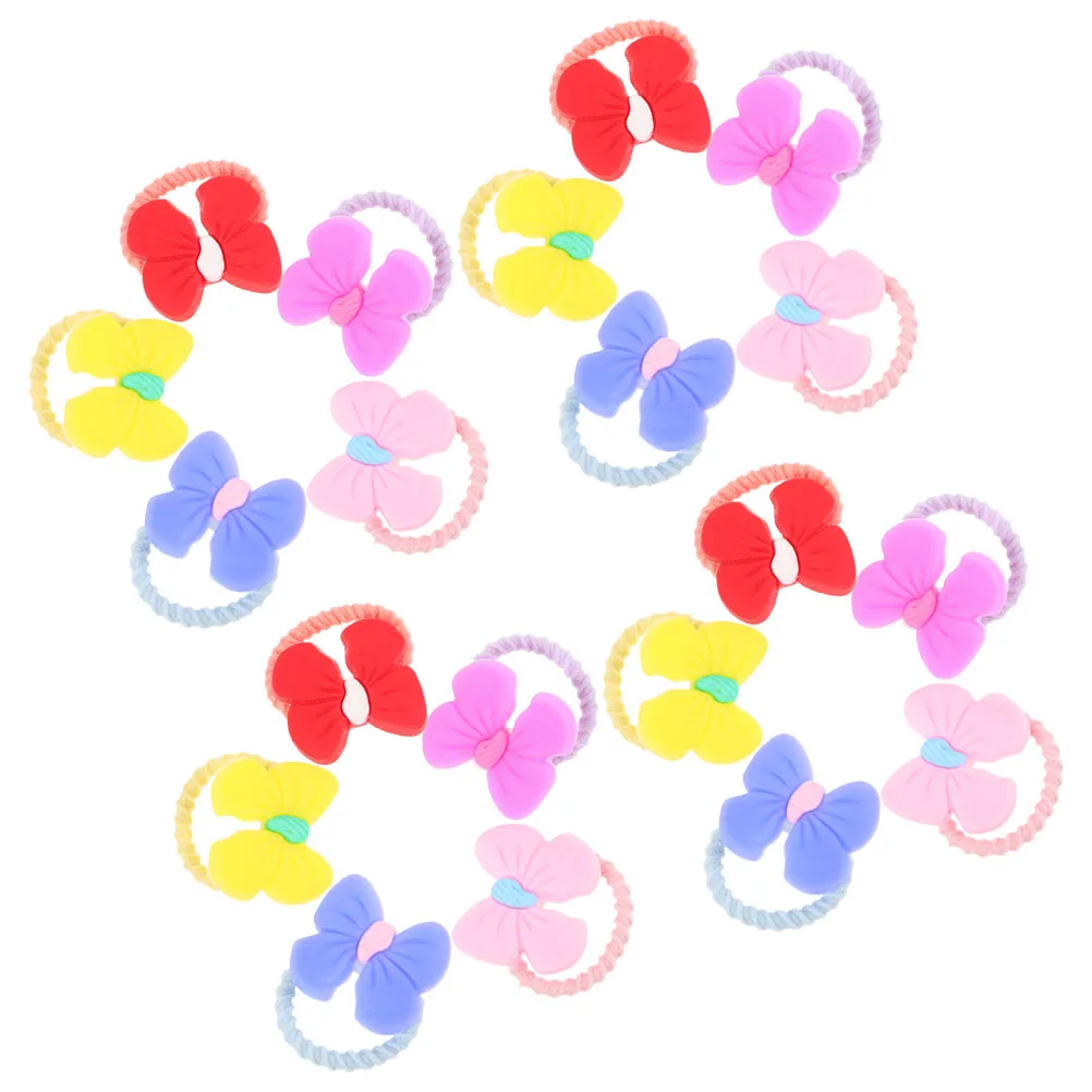 

20 Pcs Pet Hair Bows Cute Dog Accessories Long Haired Dogs Rubber Bands Small Size Cartoon Bowknots Stylish Puppy Clips