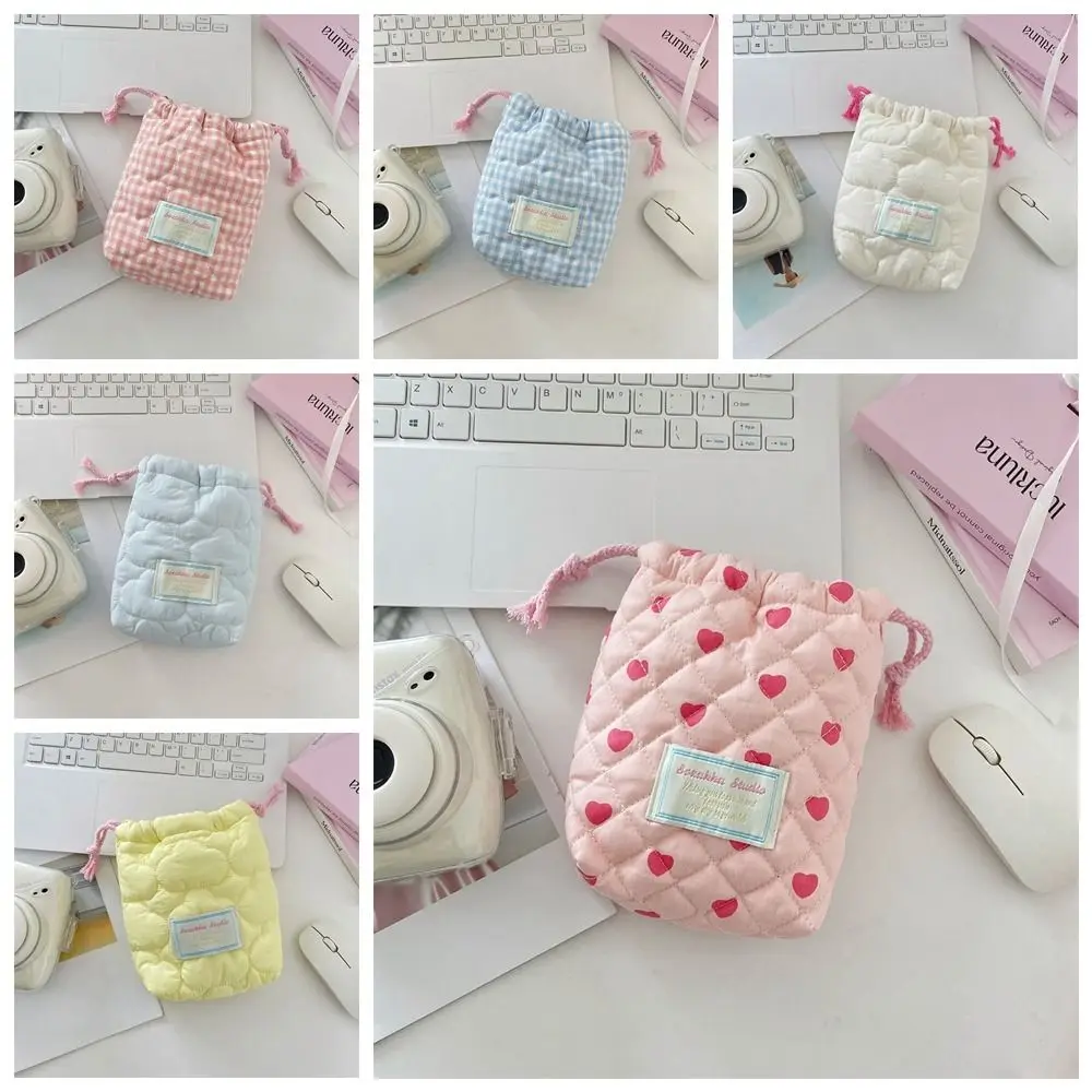 Anti-scratch Drawstring Camera Bag Small Design Handbag Camera Storage Bag Dustproof Anti-fall Small Lipstick Bag Outdoor Travel