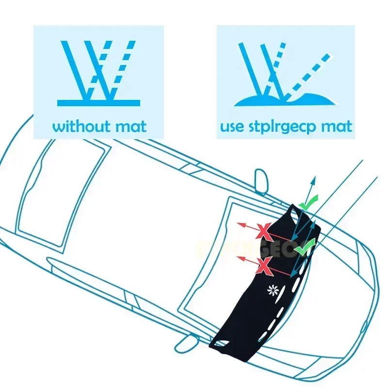 Für GEELY Emgrand 4. Generation 2022 2023 2024 2025 2026 Auto Teppich Anti-Rutsch-Matte Sonnenschirm Dashmat Teppich armaturenbrett Abdeckung Pad – Detail 3