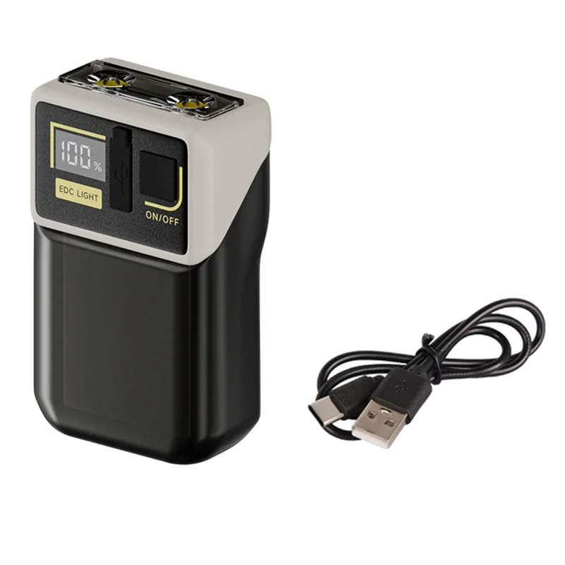 

Маленький мощный фонарик ABRE-LED с клипсой180 ° Перезаряжаемый мини-фонарик-брелок 380LM с поворотной головкой, USB, для использования на улице