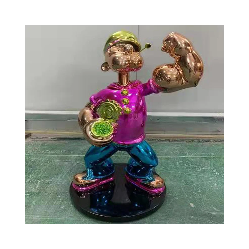 

Resin Custom Size Cartoon Game Character Art Fiberglass Popeye Statue