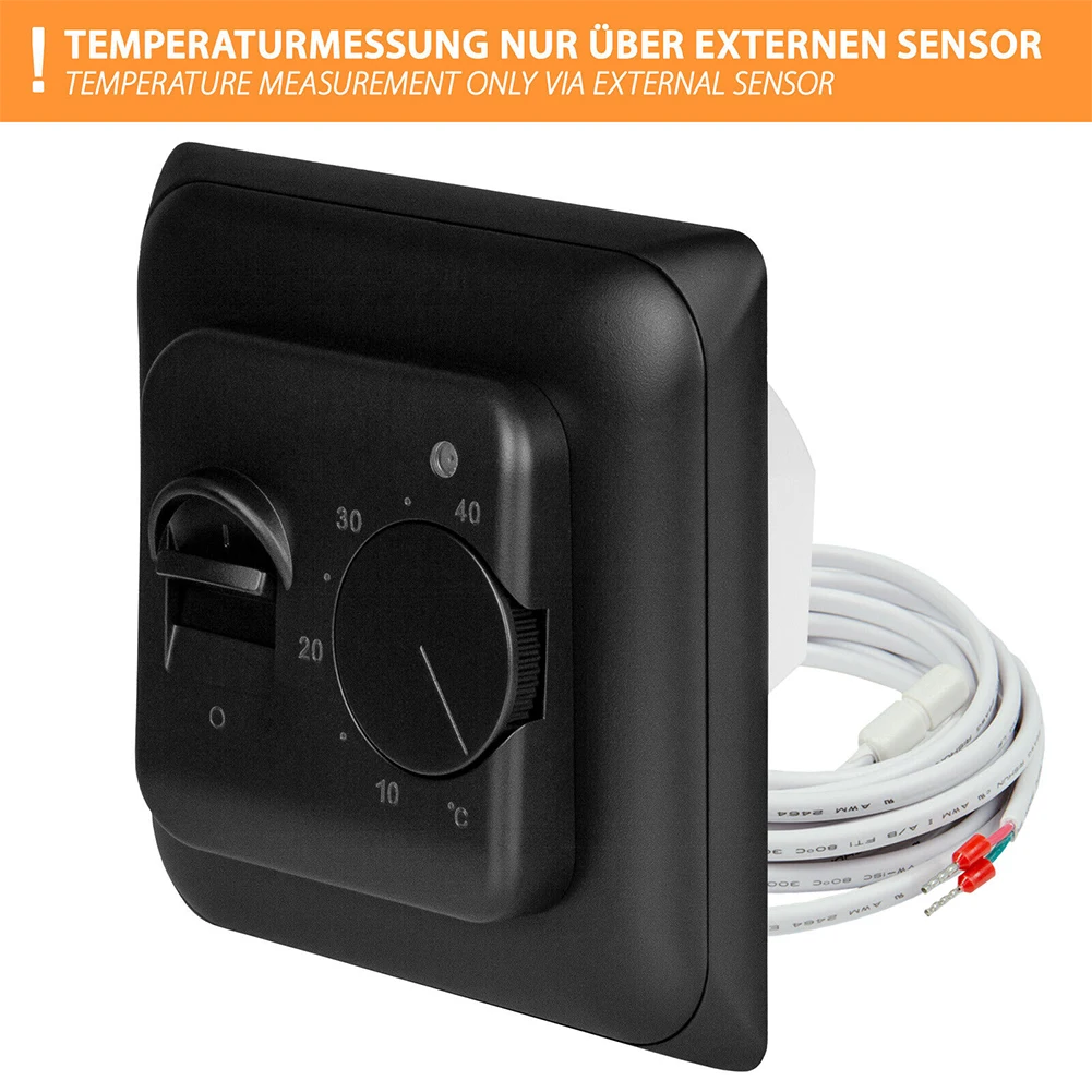 

Thermostat Room Thermostat Temperature Controller Underfloor Heating Black Home Improvement Supplies Heating Cooling Accessories