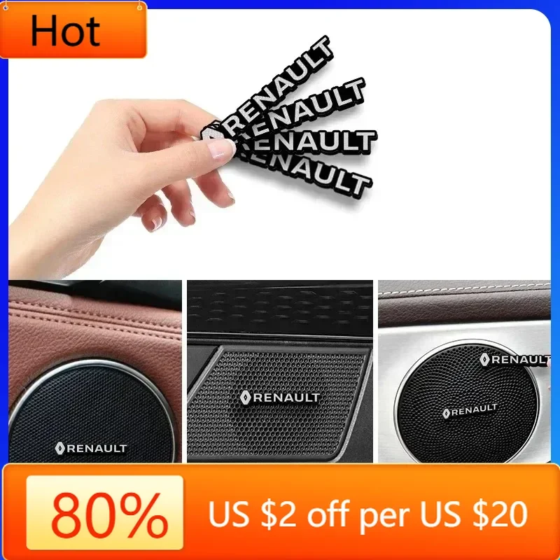 

2026 Hot For Renault Interior Stickers For Renault DUSTER Megane 2 3 Clio 4 Kadjar Fluence Car Styling Accessories Car Audio Dec