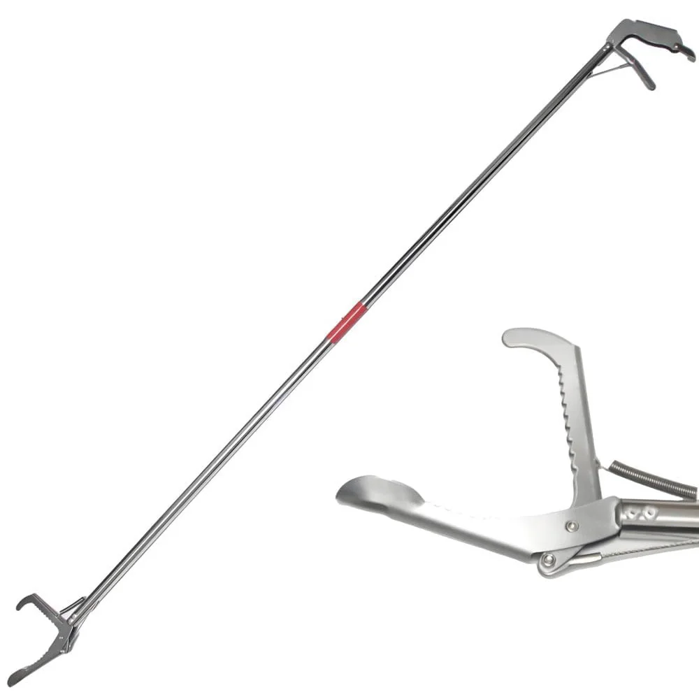 1.2m Foldable Snake Tongs Stick Easy Reach Pick Up Tool Foldable Garbage Clip
