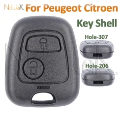 Remote Car Key Cover Case For Peugeot 206 207 307 408 607 Citroen Xsara Picasso C1 C2 C3 C4 2 Buttons Replace Fob Housing Shell