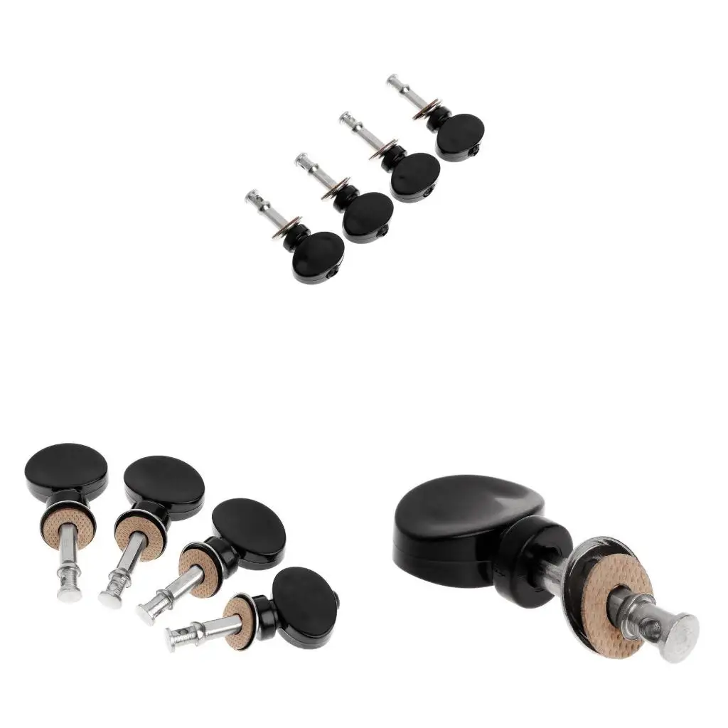 Q39E 4 Pcs Ukulele Strings Tuning Pegs Pin Machines Tuners Friction Ukelele New