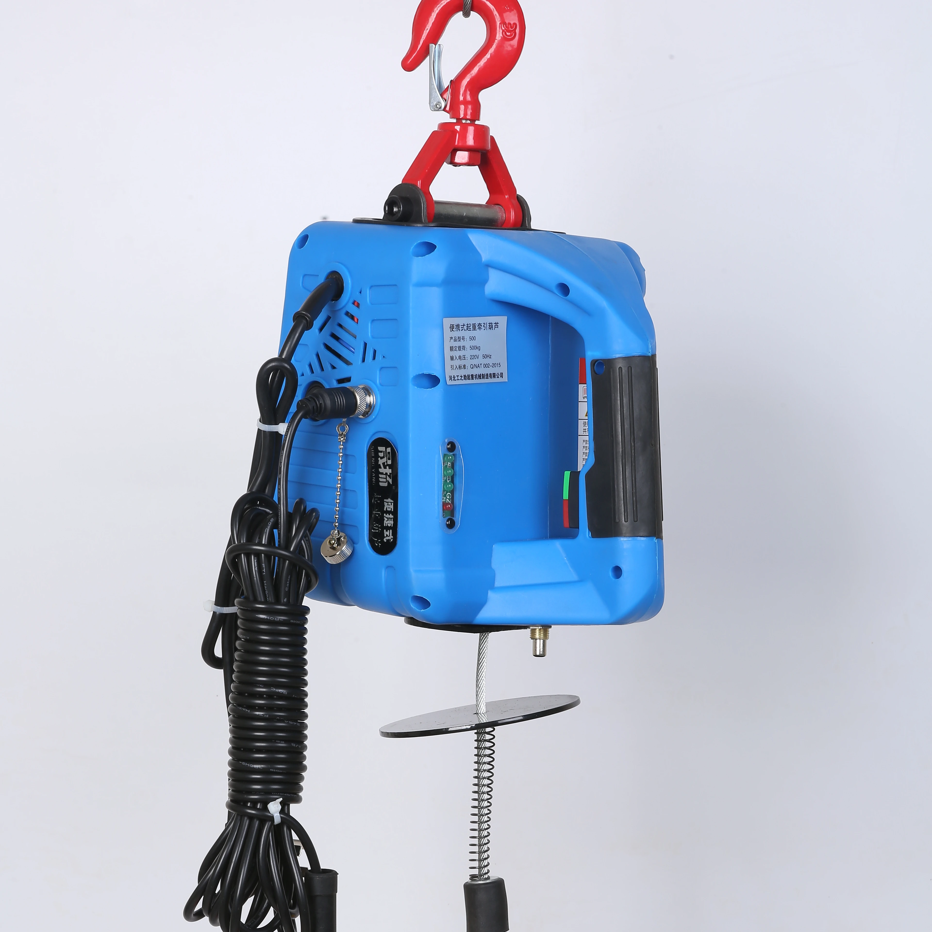 

Portable Electric Hoist 300KG 11.8M Lifting And Lowering Heavy Goods Hoisting Materials In Construction Sites
