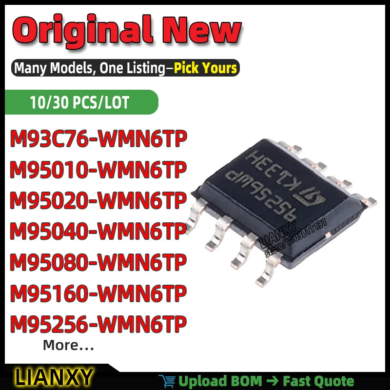 M95160-WMN6TP M95040-WMN6TP M95080-WMN6TP M95256-WMN6TP M95010-WMN6TP M95020-WMN6TP M93C76-WMN6TP M95128-RMN6TP SOIC-8