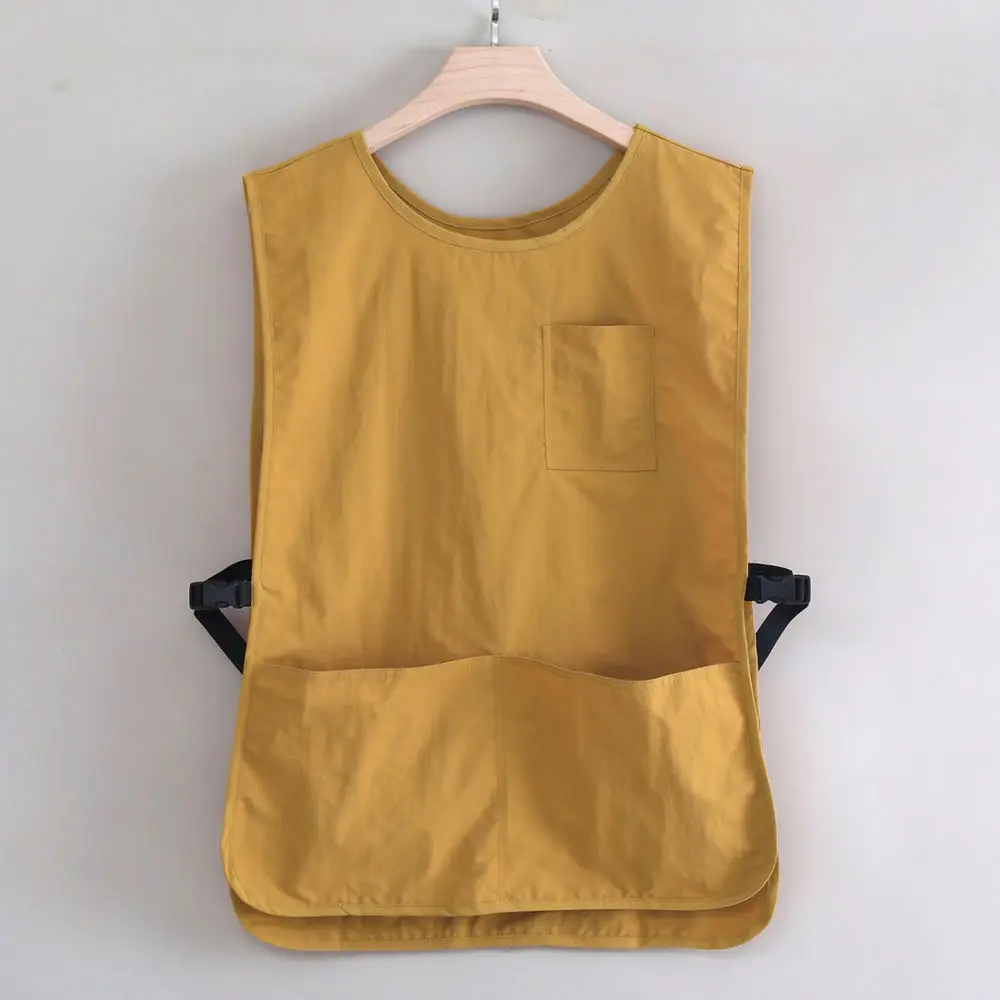 Delantal de cocina moderno, impermeable, para cocinar, ideal para panaderías, cafeterías, restaurantes y como uniforme para camareros; prenda de vestir resistente a las manchas.