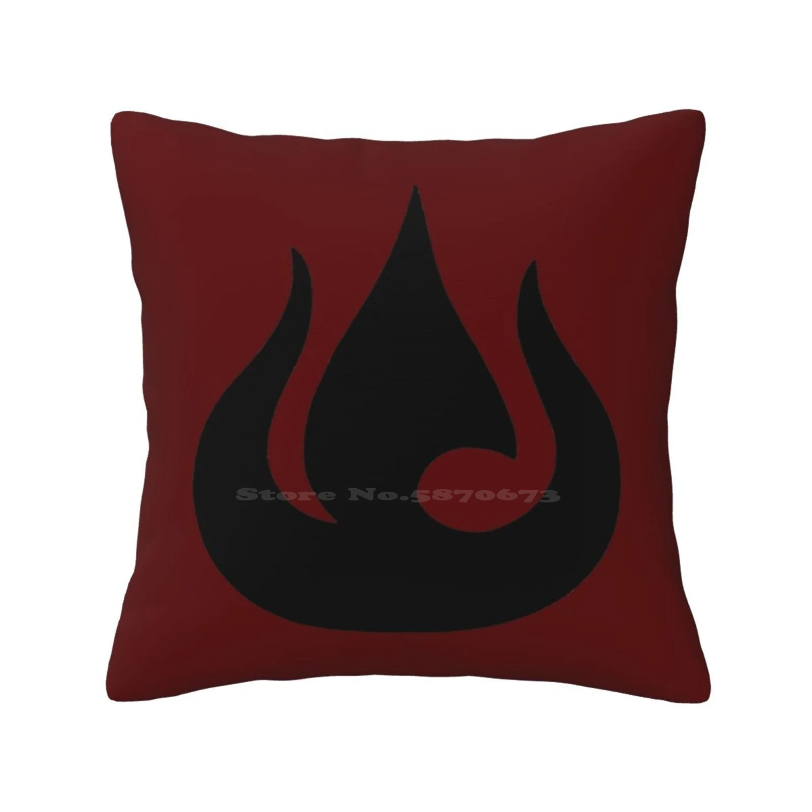 Fire Nation Royal Banner Throw Cushion Pillow Cover The Last Airbender Atla Lok Zuko Iroh Azula Ozai Mai Ty Lee Dragon Fire